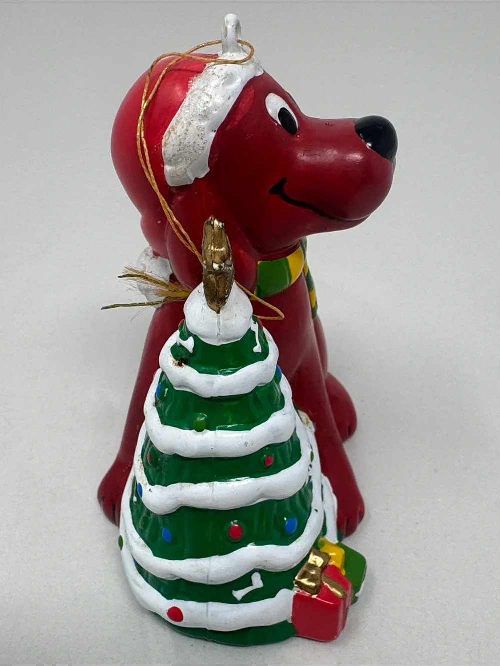 CLIFFORD THE BIG RED DOG CHRISTMAS ORNAMENT 2002 Y2K RARE SCHOLASTIC PBS KIDS